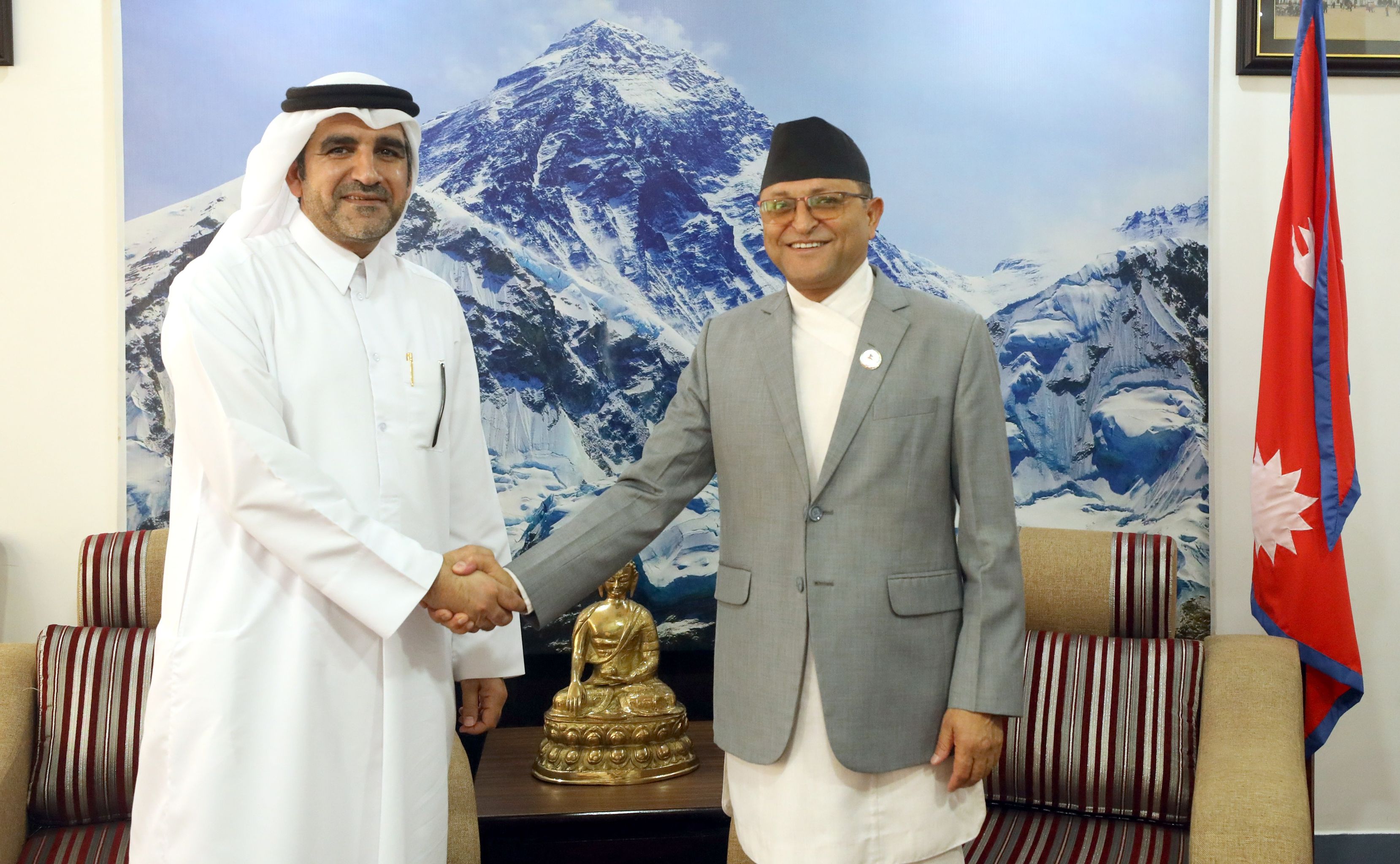 राष्ट्रिय सभा अध्यक्ष तिमिल्सिनासँग कतारका राजदूतको बिदाइ भेट